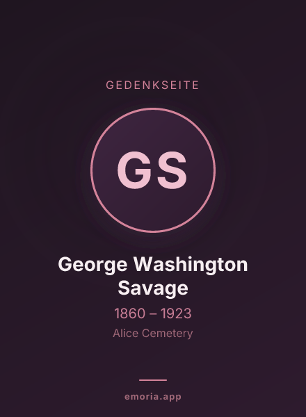 Gedenkportrait von George Washington Savage