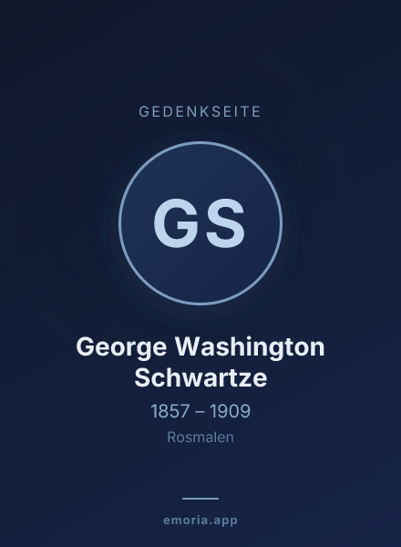Gedenkportrait von George Washington Schwartze