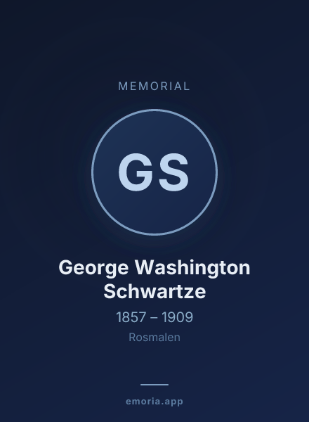 Memorial portrait of George Washington Schwartze