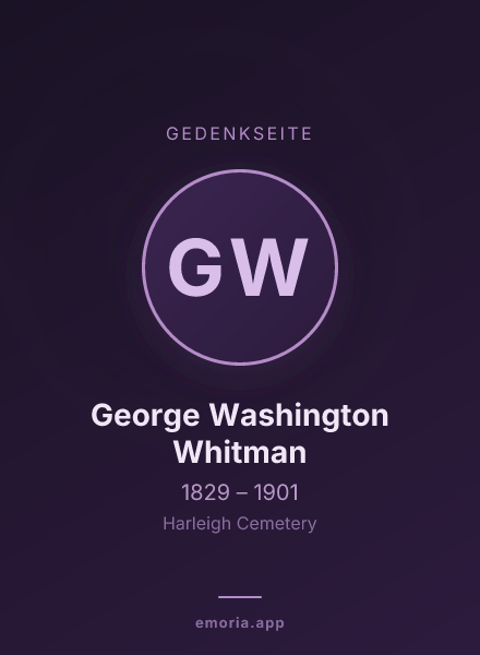 Gedenkportrait von George Washington Whitman