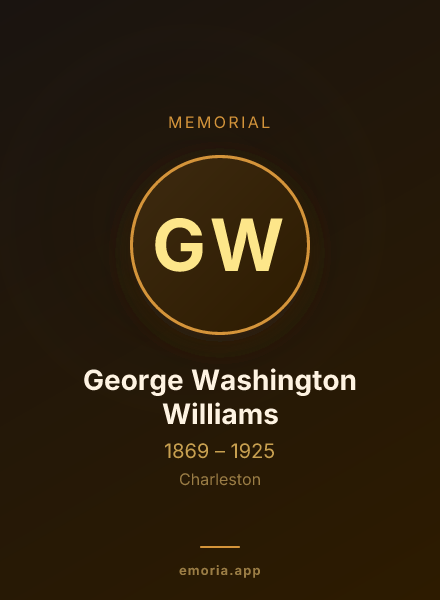 Memorial portrait of George Washington Williams