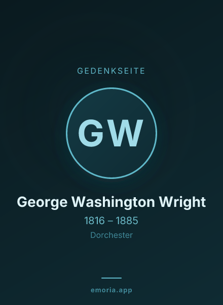 Gedenkportrait von George Washington Wright