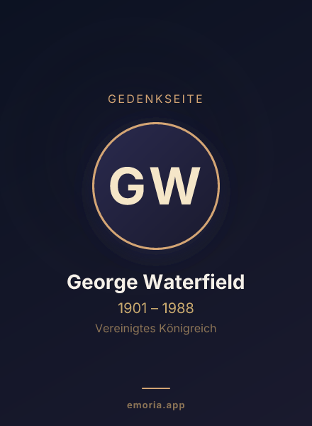Gedenkportrait von George Waterfield