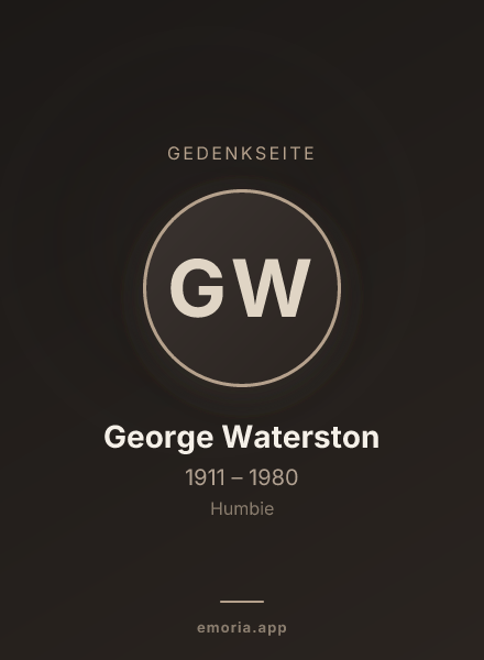 Gedenkportrait von George Waterston