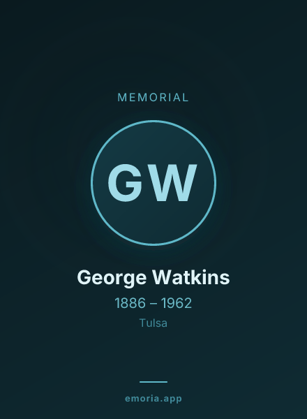 Memorial portrait of George Watkins