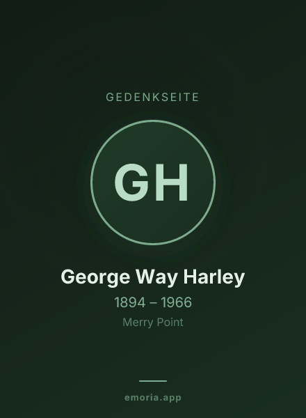 Gedenkportrait von George Way Harley