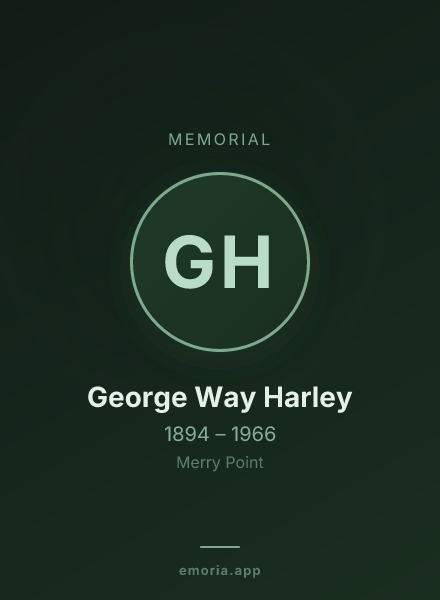 Memorial portrait of George Way Harley