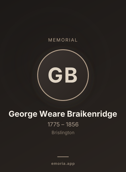 Memorial portrait of George Weare Braikenridge