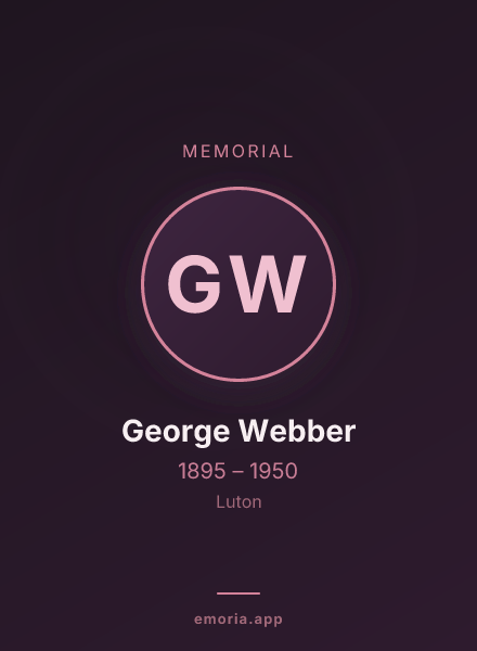Memorial portrait of George Webber