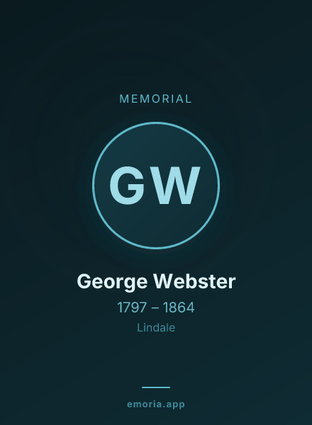 Memorial portrait of George Webster