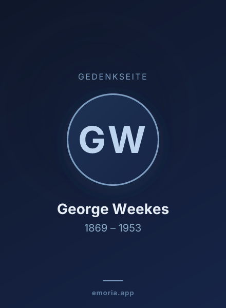 Gedenkportrait von George Weekes
