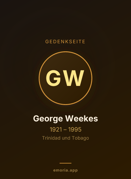 Gedenkportrait von George Weekes