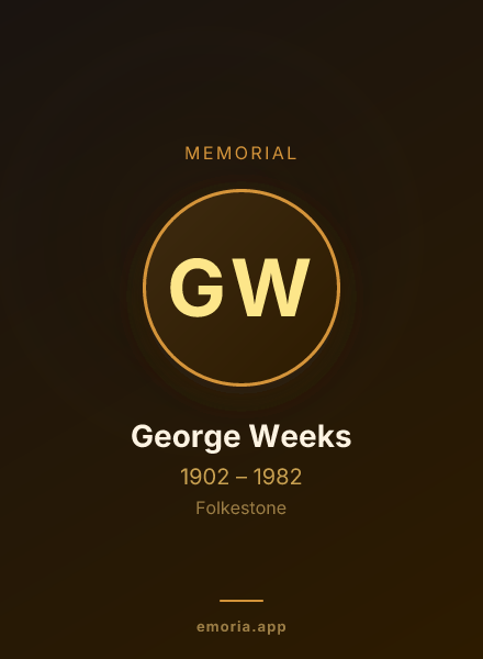 Memorial portrait of George Weeks