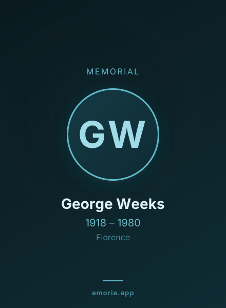 Memorial portrait of George Weeks