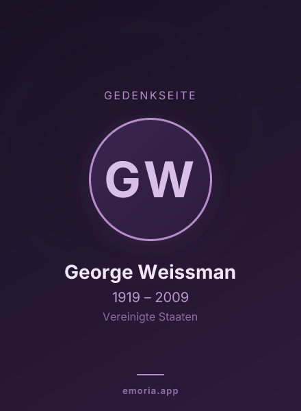 Gedenkportrait von George Weissman