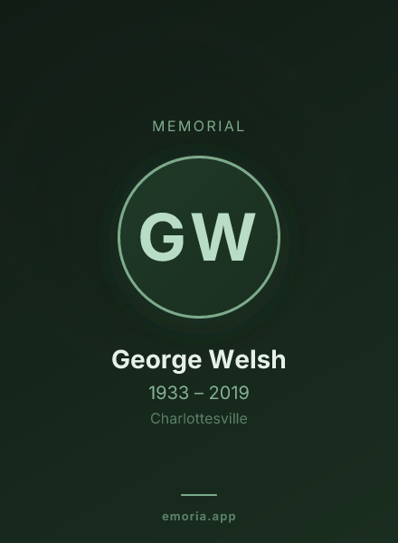Memorial portrait of George Welsh
