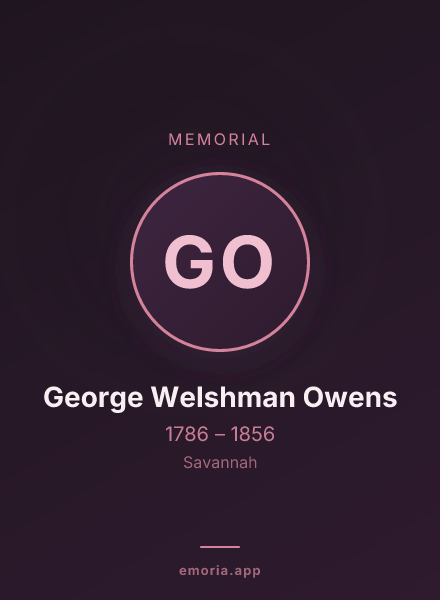 Memorial portrait of George Welshman Owens