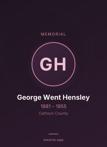 Memorial portrait of George Went Hensley