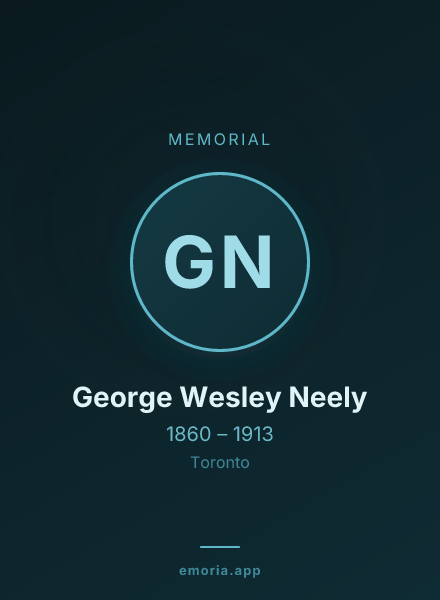 Memorial portrait of George Wesley Neely