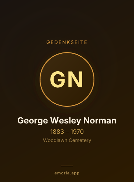 Gedenkportrait von George Wesley Norman