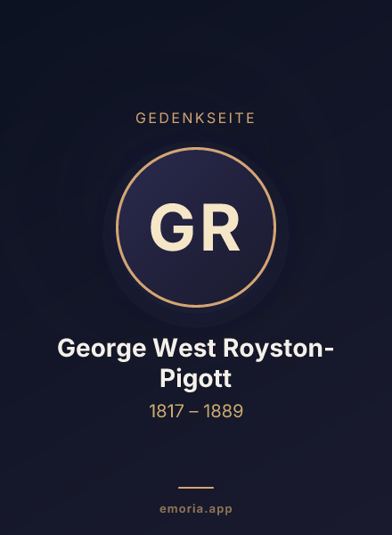 Gedenkportrait von George West Royston-Pigott