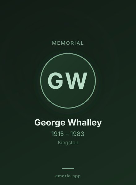 Memorial portrait of George Whalley