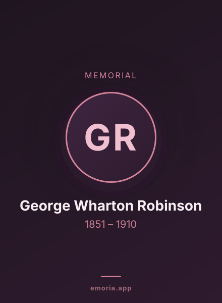Memorial portrait of George Wharton Robinson