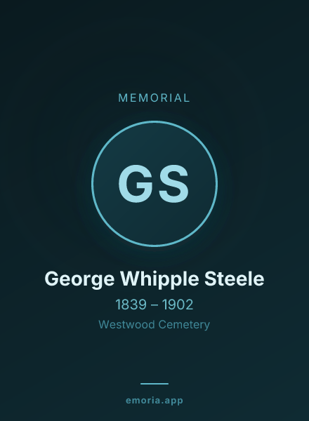 Memorial portrait of George Whipple Steele
