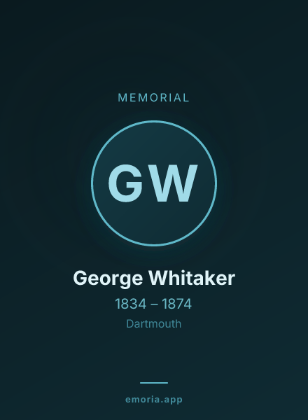 Memorial portrait of George Whitaker