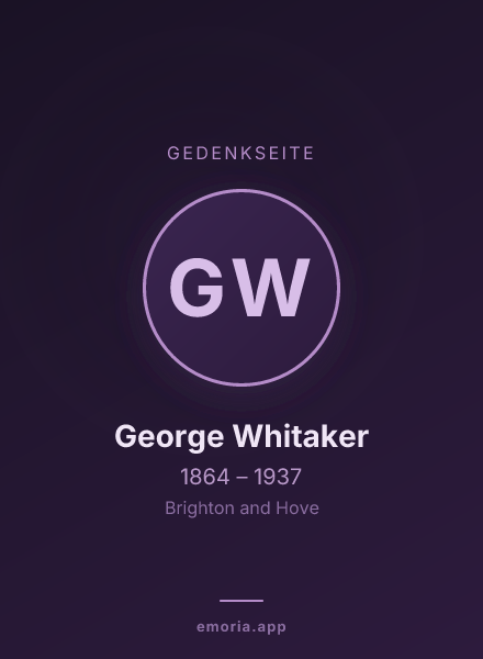 Gedenkportrait von George Whitaker