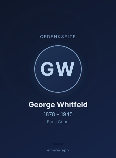 Gedenkportrait von George Whitfeld