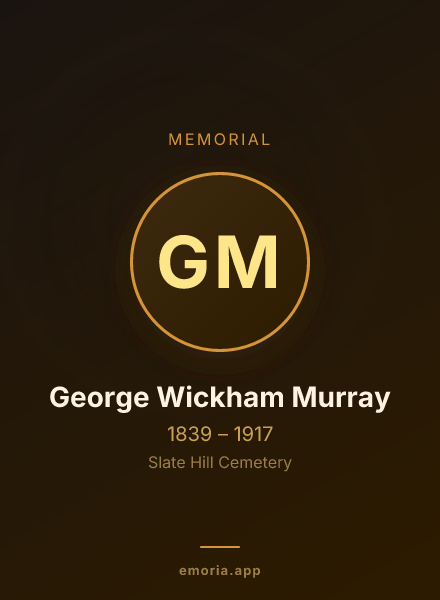 Memorial portrait of George Wickham Murray