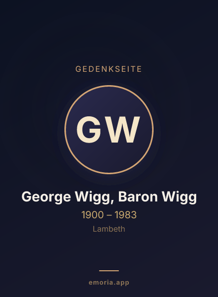 Gedenkportrait von George Wigg, Baron Wigg