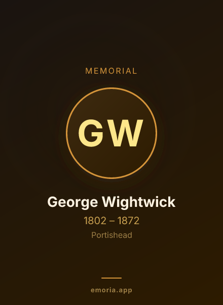 Memorial portrait of George Wightwick