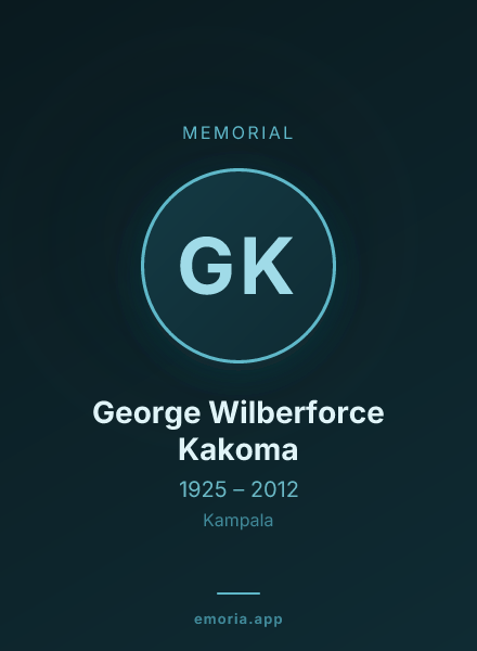 Memorial portrait of George Wilberforce Kakoma