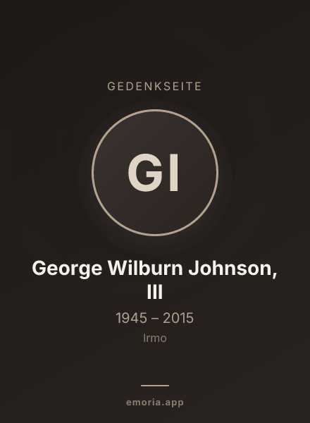 Gedenkportrait von George Wilburn Johnson, III