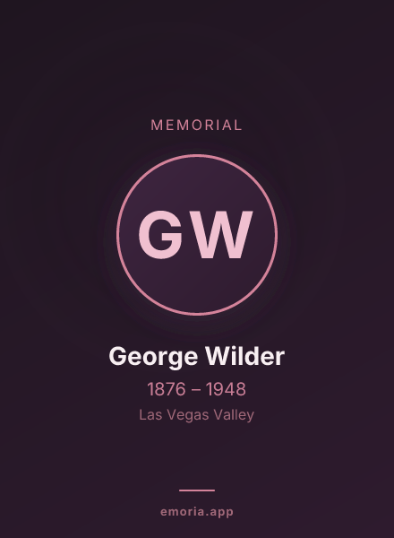 Memorial portrait of George Wilder