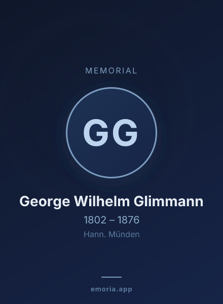 Memorial portrait of George Wilhelm Glimmann