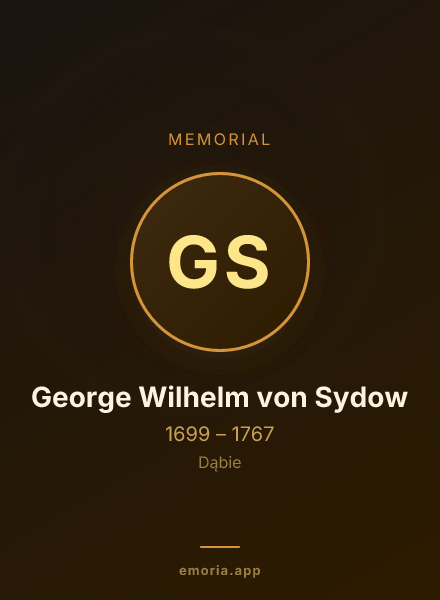 Memorial portrait of George Wilhelm von Sydow
