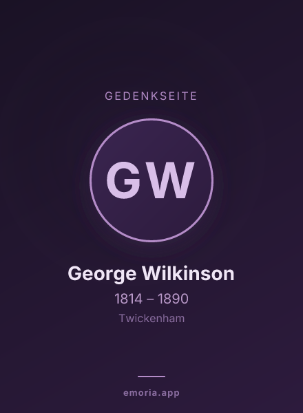 Gedenkportrait von George Wilkinson