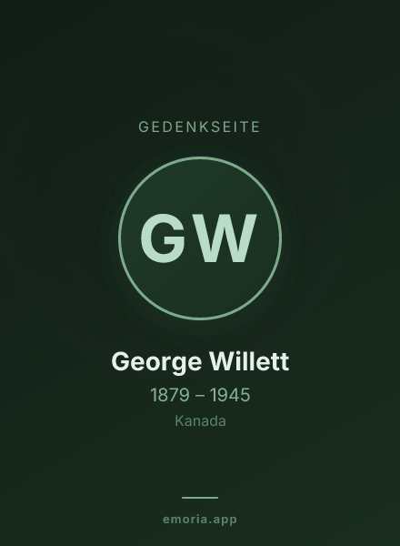 Gedenkportrait von George Willett