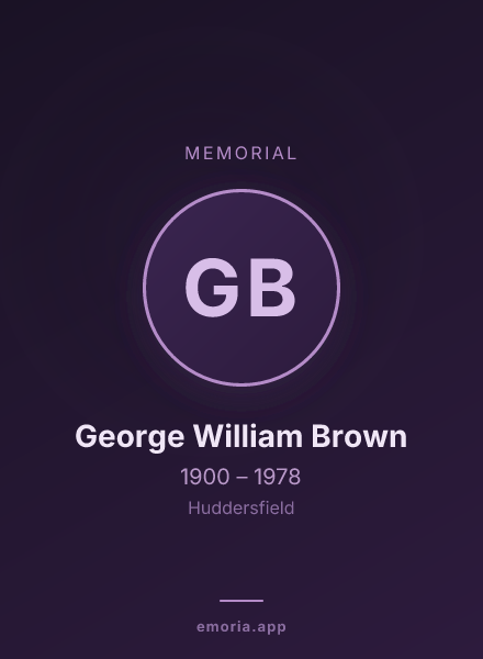 Memorial portrait of George William Brown