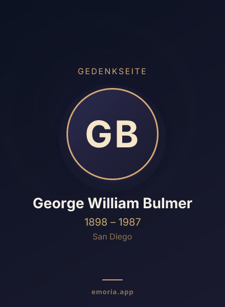 Gedenkportrait von George William Bulmer