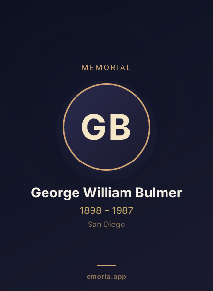 Memorial portrait of George William Bulmer