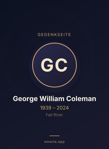 Gedenkportrait von George William Coleman
