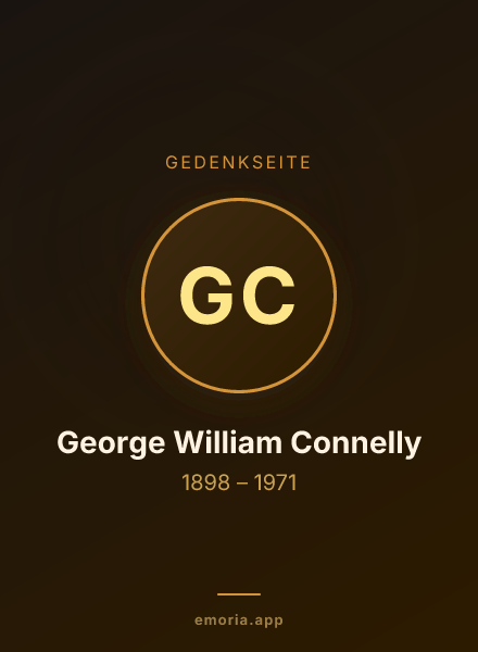 Gedenkportrait von George William Connelly