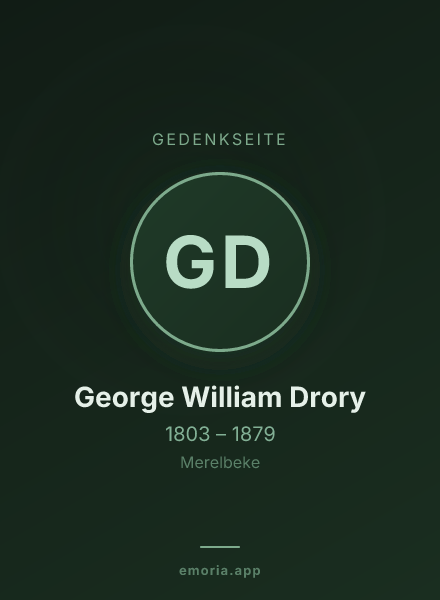 Gedenkportrait von George William Drory
