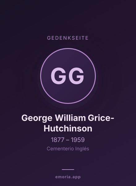Gedenkportrait von George William Grice-Hutchinson