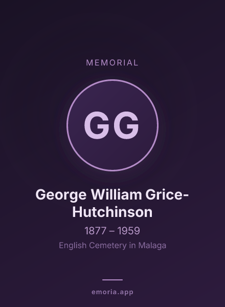 Memorial portrait of George William Grice-Hutchinson