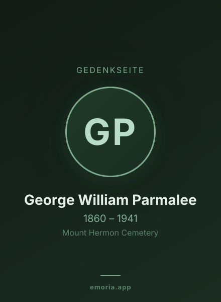 Gedenkportrait von George William Parmalee